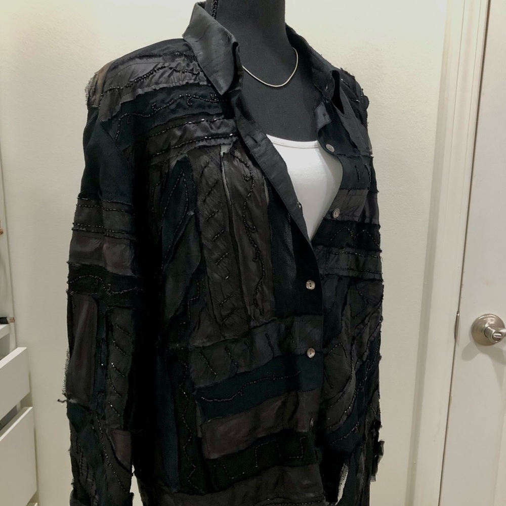 Vintage Chico's Black Patchwork Blazer - image 1